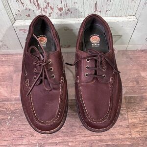 Men’s Earth Spirit “Dock” brown leather lace up loafers